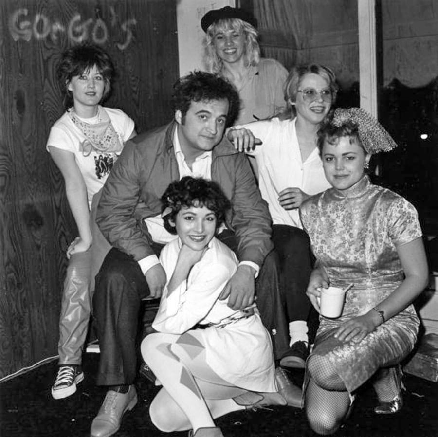 The Go-Go’s quickly drew celebrity fans, John Belushi even hung out backstage.